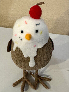 Target Sun Squad Sprinkles Ice Cream Bird Cherry Fabric Figurine New w/ Tag